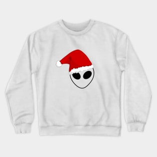 Extraterrestrial Christmas, Santa Alien, alien face, space, Sci Fi, UFO, Outer Space Crewneck Sweatshirt